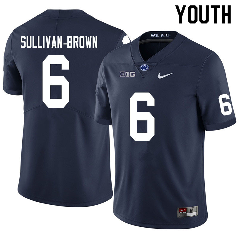 Youth #6 Cam Sullivan-Brown Penn State Nittany Lions College Football Jerseys Sale-Navy - Click Image to Close